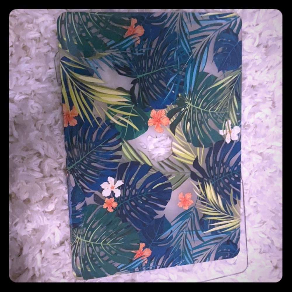 Clear tropical vibes 12 inch laptop case